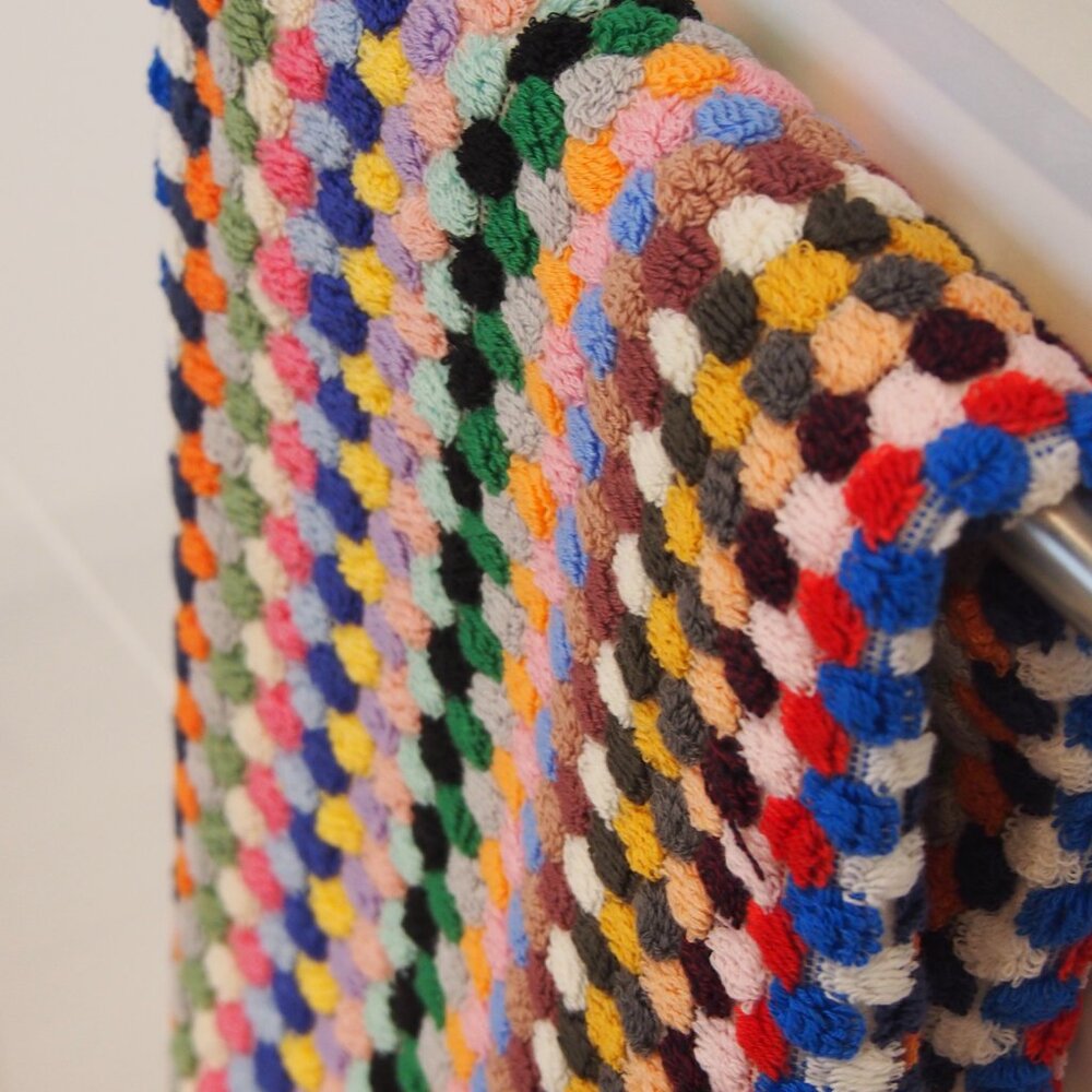 4 Rainbow Pom Pom Turkish Cotton Kitchen Towels - Picture 9 of 9